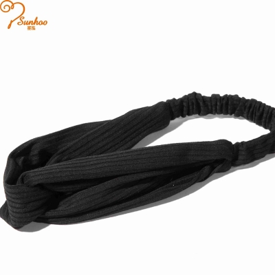 Black women hair bands with crystal H-0026